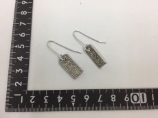 Photo2: Auth Dior Crystal Silver Dior Trotter Plate motif Piercing Earrings 1A260460n" (2)