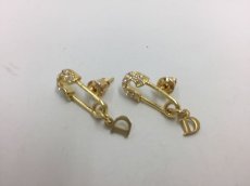 Photo2: Auth Dior Gold tone D & Clip Pin motif  Piercing Earrings 1A260040n" (2)