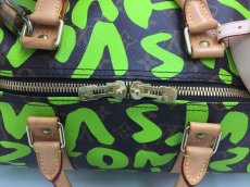 Photo5: Auth Louis Vuitton Monogram Keepall 50 Graffiti Travel Hand Bag Green 1A260470n" (5)