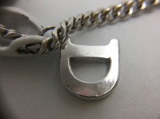 Photo7: Auth Dior Silver tone D & Plastic Ribbon Chain Necklace Pendant 1A260420n" (7)