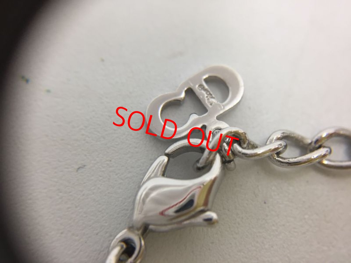 Photo4: Auth Dior Silver tone "JADORE DIOR" motif Bracelets 1A260410n" (4)