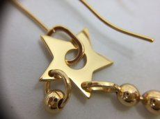 Photo6: Auth Dior Gold tone Shooting Star & Key motif M Piercing Earrings 1A260190n" (6)