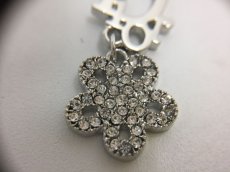 Photo7: Auth Dior Silver tone DR logo Flower motif Piercing Earrings 1A260150n" (7)