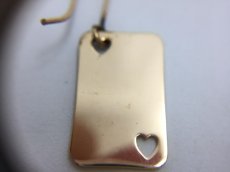 Photo10: Auth Dior Gold tone DR logo Tramp Card motif Piercing Earrings 1A260130n" (10)