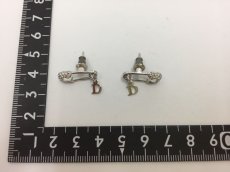Photo2: Auth Dior Silver tone D & Clip Pin motif  Piercing Earrings 1A260330n" (2)