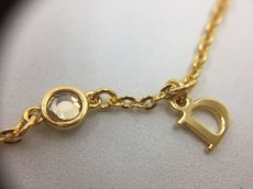 Photo4: Auth Dior Gold tone Heart Dior motif Necklace 1A260340n" (4)