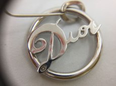 Photo5: Auth Dior Silver tone DR logo "DIOR" motif Piercing Earrings 1A260090n" (5)