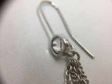 Photo3: Auth Dior Silver tone DR Logo DIOR motif Piercing Earrings 1A260260n" (3)