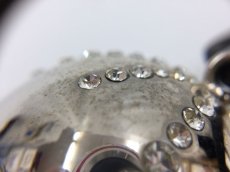 Photo12: Auth Dior Silver tone mirror Ball motif Fabric Necklace Pendant 1A260160n" (12)
