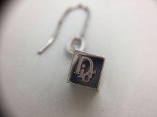 Photo3: Auth Dior Silver tone DR Logo Dice motif Piercing Earrings 1A260050n" (3)