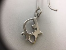 Photo4: Auth Dior Silver tone DR logo & Heart Key motif Piercing Earrings 1A260320n" (4)