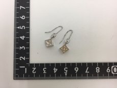 Photo2: Auth Dior Silver tone DR Logo Dice motif Piercing Earrings 1A260050n" (2)