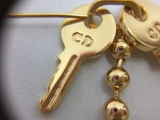 Photo5: Auth Dior Gold tone Shooting Star & Key motif L Piercing Earrings 1A260300n" (5)