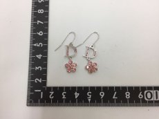 Photo2: Auth Dior Crystal Pink tone Flower & D motif Piercing Earrings 1A260280n" (2)