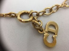 Photo4: Auth Dior Gold tone Snake Chain ribbon motif Necklace 1A260170n" (4)