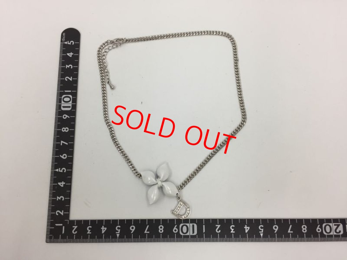 Photo2: Auth Dior Silver tone D & Plastic Ribbon Chain Necklace Pendant 1A260420n" (2)