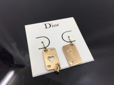 Photo1: Auth Dior Gold tone DR logo Tramp Card motif Piercing Earrings 1A260130n" (1)