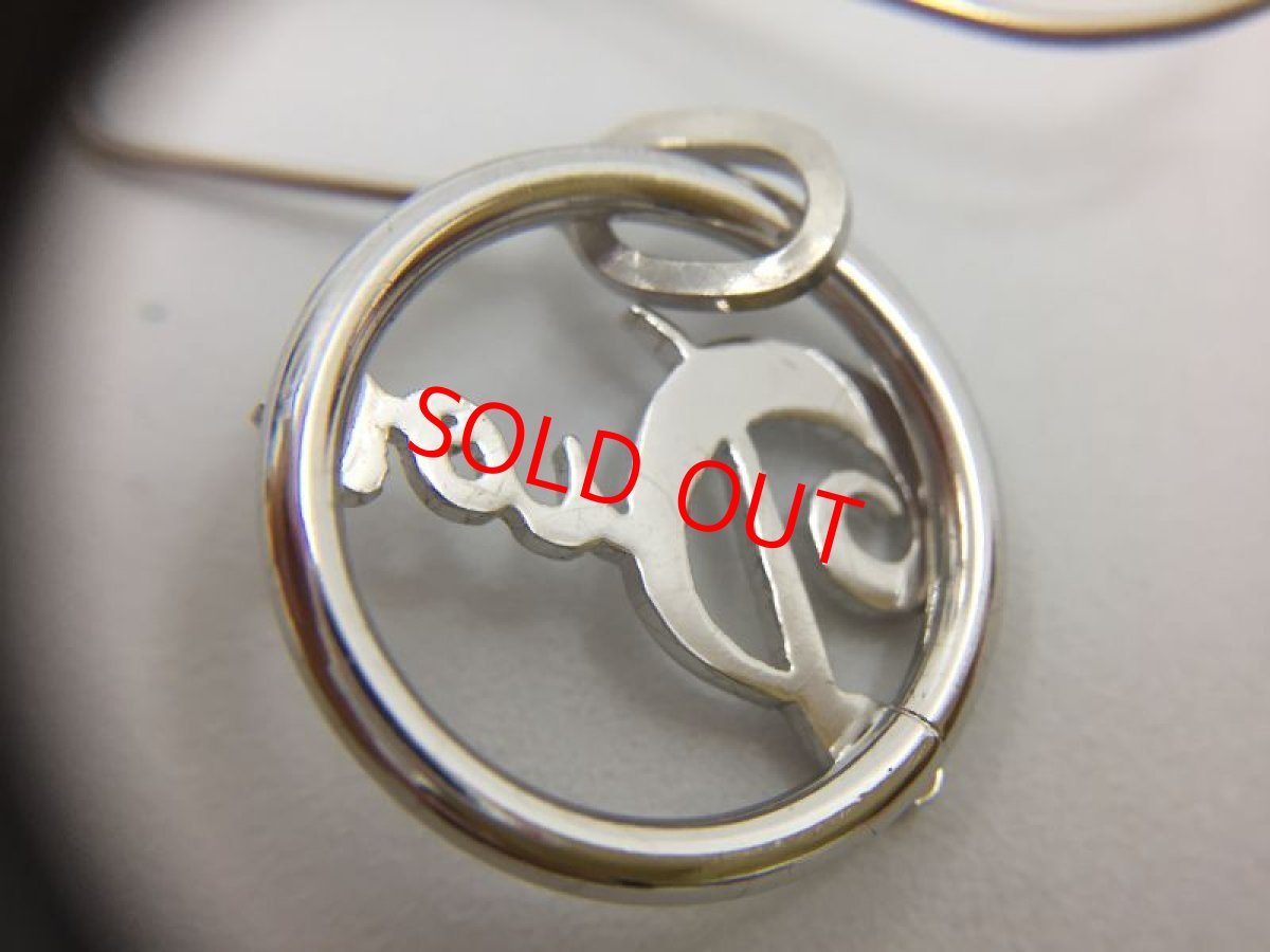 Photo6: Auth Dior Silver tone DR logo "DIOR" motif Piercing Earrings 1A260090n" (6)