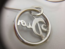 Photo6: Auth Dior Silver tone DR logo "DIOR" motif Piercing Earrings 1A260090n" (6)