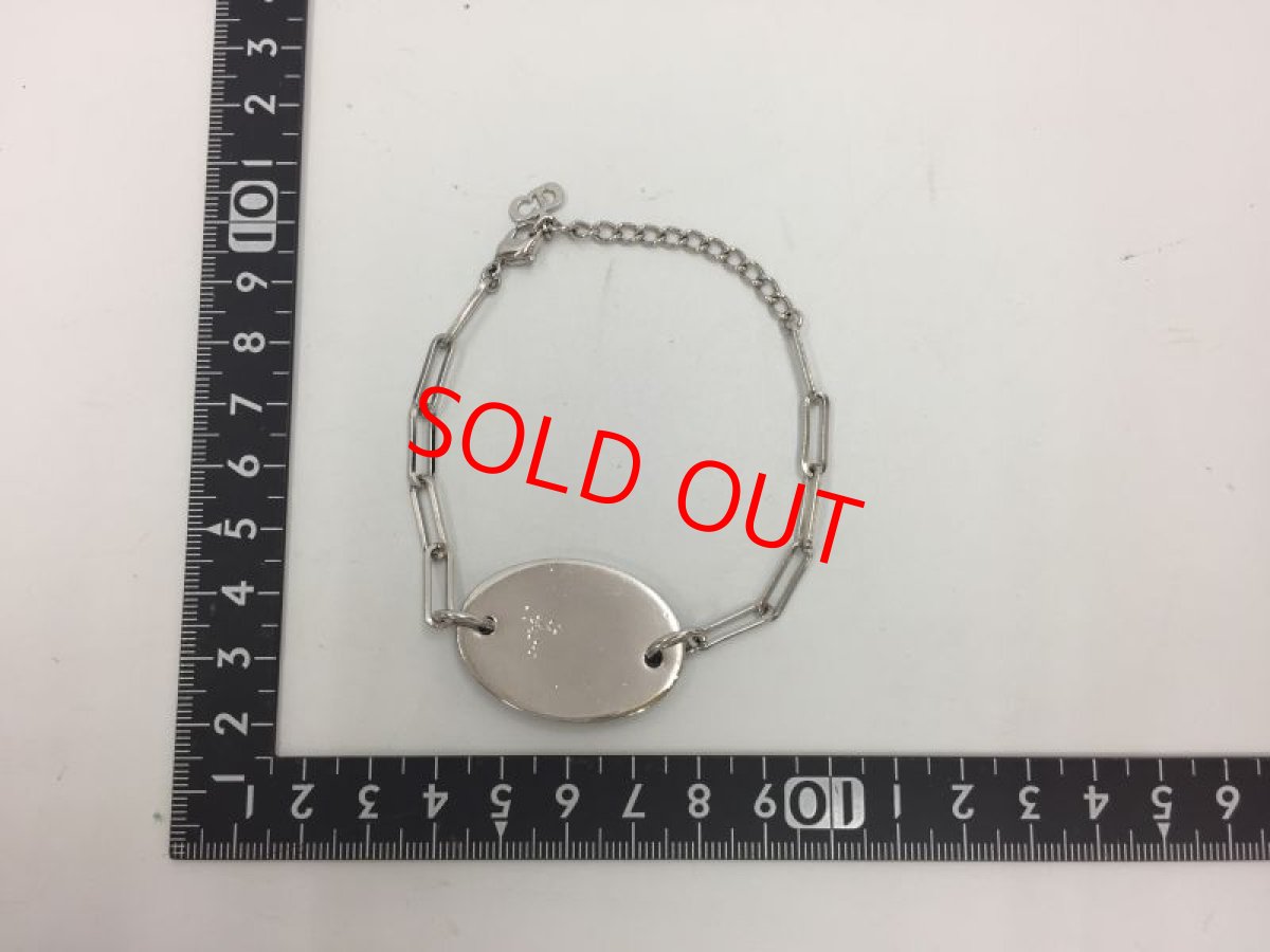 Photo3: Auth Dior Silver tone "JADORE DIOR" motif Bracelets 1A260410n" (3)