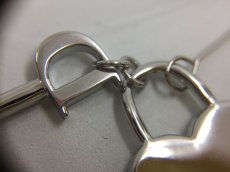 Photo7: Auth Dior Crystal Silver tone Heart & Key motif Piercing Earrings 1A260250n" (7)