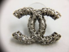 Photo4: Auth CHANEL Vintage CC logo Silver Tone Piercing Earrings 1B030050n" (4)