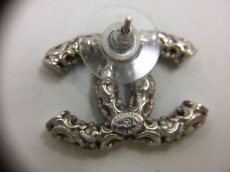 Photo7: Auth CHANEL Vintage CC logo Silver Tone Piercing Earrings 1B030050n" (7)