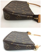 Photo10: Auth Louis Vuitton Monogram Pochette Accessoires Pouch bag with strap 1B030020n" (10)