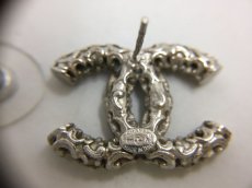 Photo9: Auth CHANEL Vintage CC logo Silver Tone Piercing Earrings 1B030050n" (9)