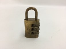 Photo1: Auth LOUIS VUITTON Vintage Gold Tone Cylinder Padlock Key 000 1B030170n" (1)