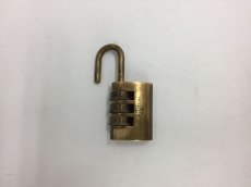 Photo3: Auth LOUIS VUITTON Vintage Gold Tone Cylinder Padlock Key 000 1B030170n" (3)