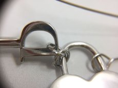 Photo5: Auth Dior Crystal Silver tone Heart & Key motif Piercing Earrings 1A260250n" (5)