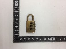 Photo2: Auth LOUIS VUITTON Vintage Gold Tone Cylinder Padlock Key 000 1B030170n" (2)