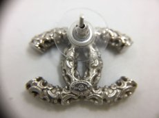 Photo6: Auth CHANEL Vintage CC logo Silver Tone Piercing Earrings 1B030050n" (6)