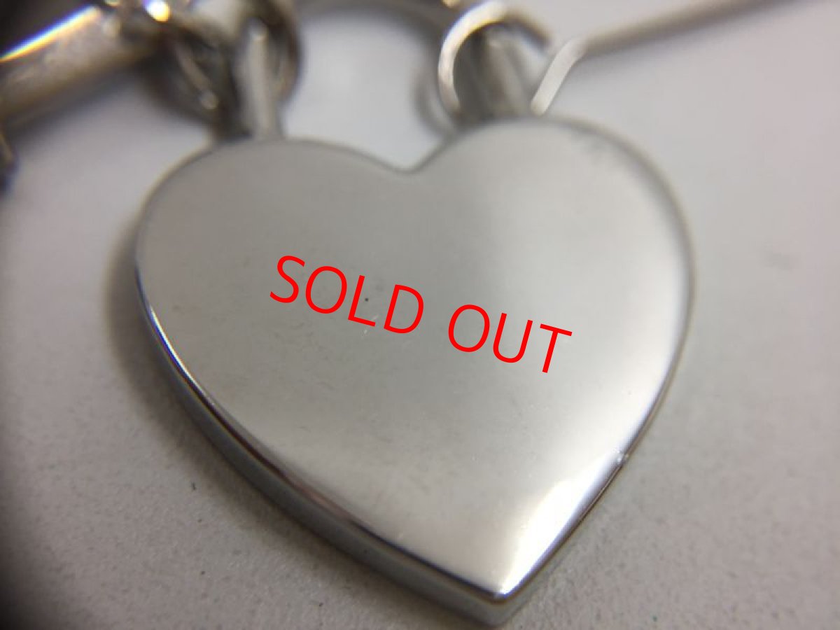 Photo4: Auth Dior Crystal Silver tone Heart & Key motif Piercing Earrings 1A260250n" (4)