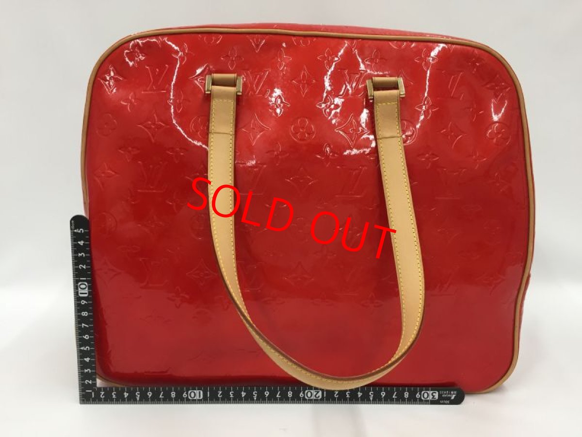 Photo2: Auth Louis Vuitton Monogram Vernis Red Sutton Shoulder Tote Bag 1B090020n" (2)