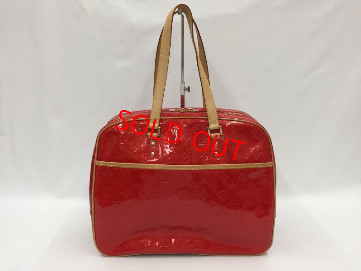 Photo1: Auth Louis Vuitton Monogram Vernis Red Sutton Shoulder Tote Bag 1B090020n" (1)