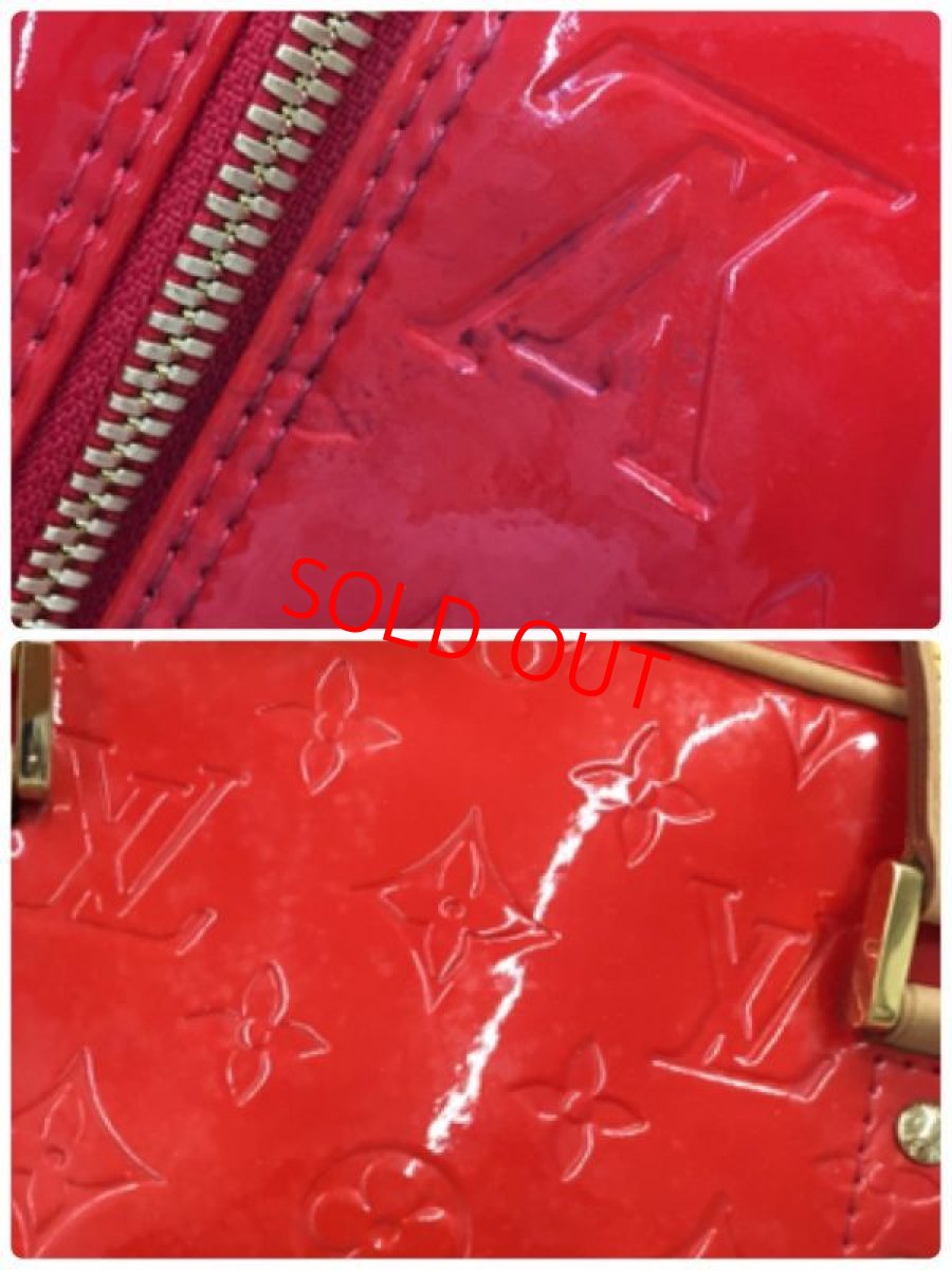Photo11: Auth Louis Vuitton Monogram Vernis Red Sutton Shoulder Tote Bag 1B090020n" (11)