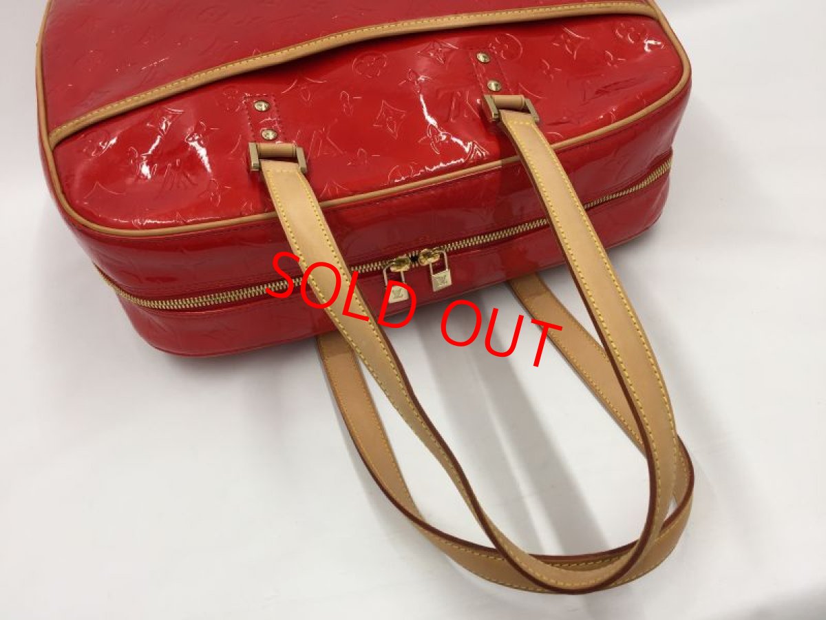 Photo4: Auth Louis Vuitton Monogram Vernis Red Sutton Shoulder Tote Bag 1B090020n" (4)