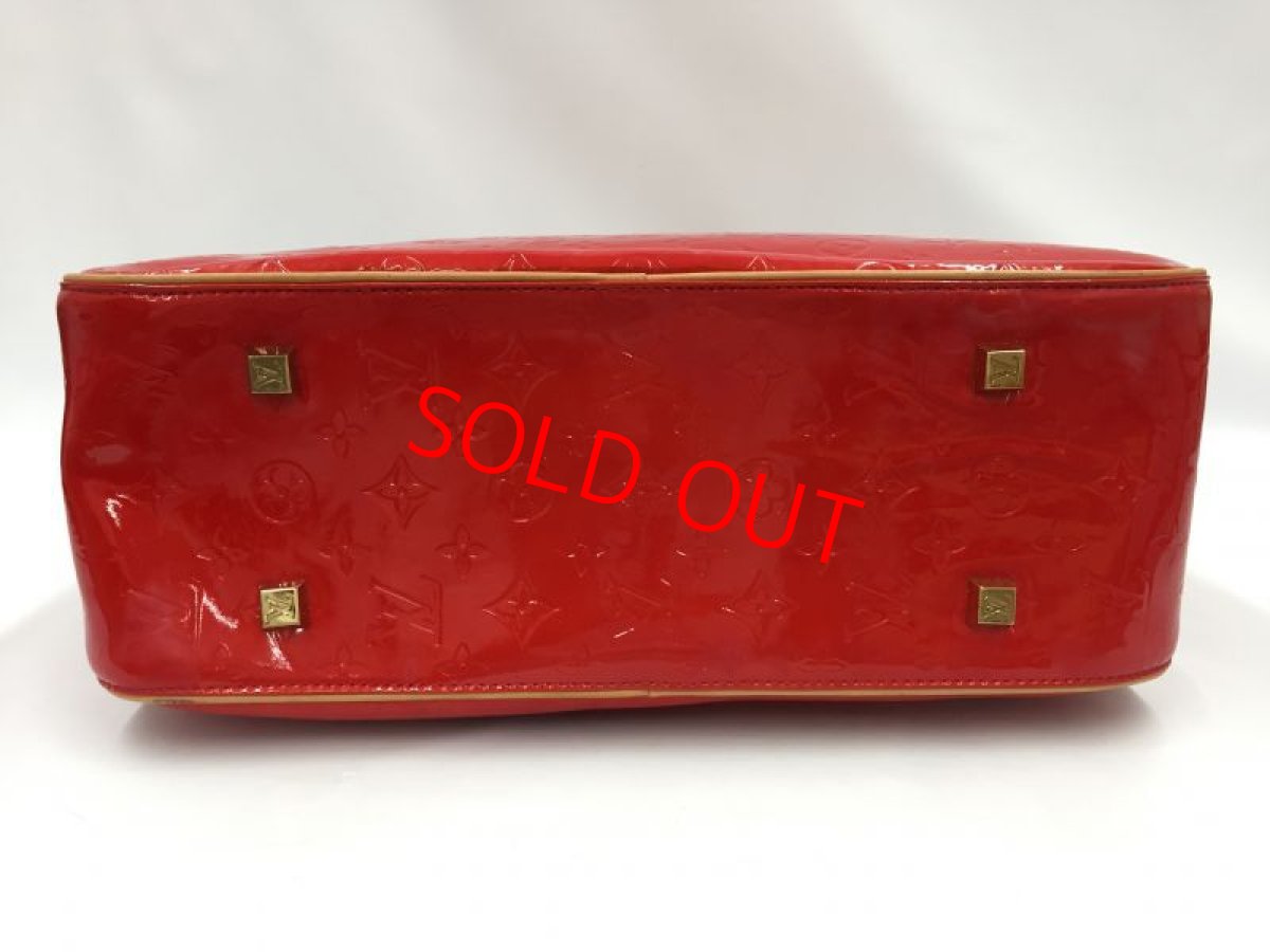 Photo3: Auth Louis Vuitton Monogram Vernis Red Sutton Shoulder Tote Bag 1B090020n" (3)