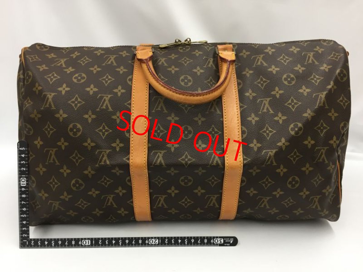 Photo2: Auth LOUIS VUITTON Monogram Keepall Bandouliere 50 Travel Bag 1B170110n" (2)