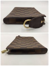 Photo7: Auth Louis Vuitton Damier Ebene Marais Cosmetic Pouch Bag 17 1B240160n" (7)