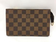 Photo1: Auth Louis Vuitton Damier Ebene Marais Cosmetic Pouch Bag 17 1B240160n" (1)