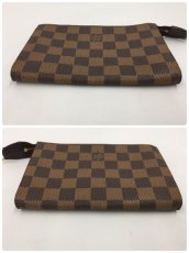 Photo8: Auth Louis Vuitton Damier Ebene Marais Cosmetic Pouch Bag 17 1B240160n" (8)