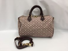 Photo1: Auth Louis Vuitton Monogram Mini Lin Purple Speedy 30 2 way Hand Bag 1C090020n" (1)