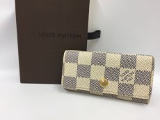 Photo1: Auth Louis Vuitton Damier Azur Multicles 4 Ring Key Case 1C100080n" (1)