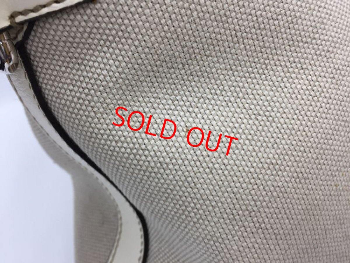 Photo5: Auth Cartier Cotton Canvas White Tote Hand bag A rank 1C230070n" (5)