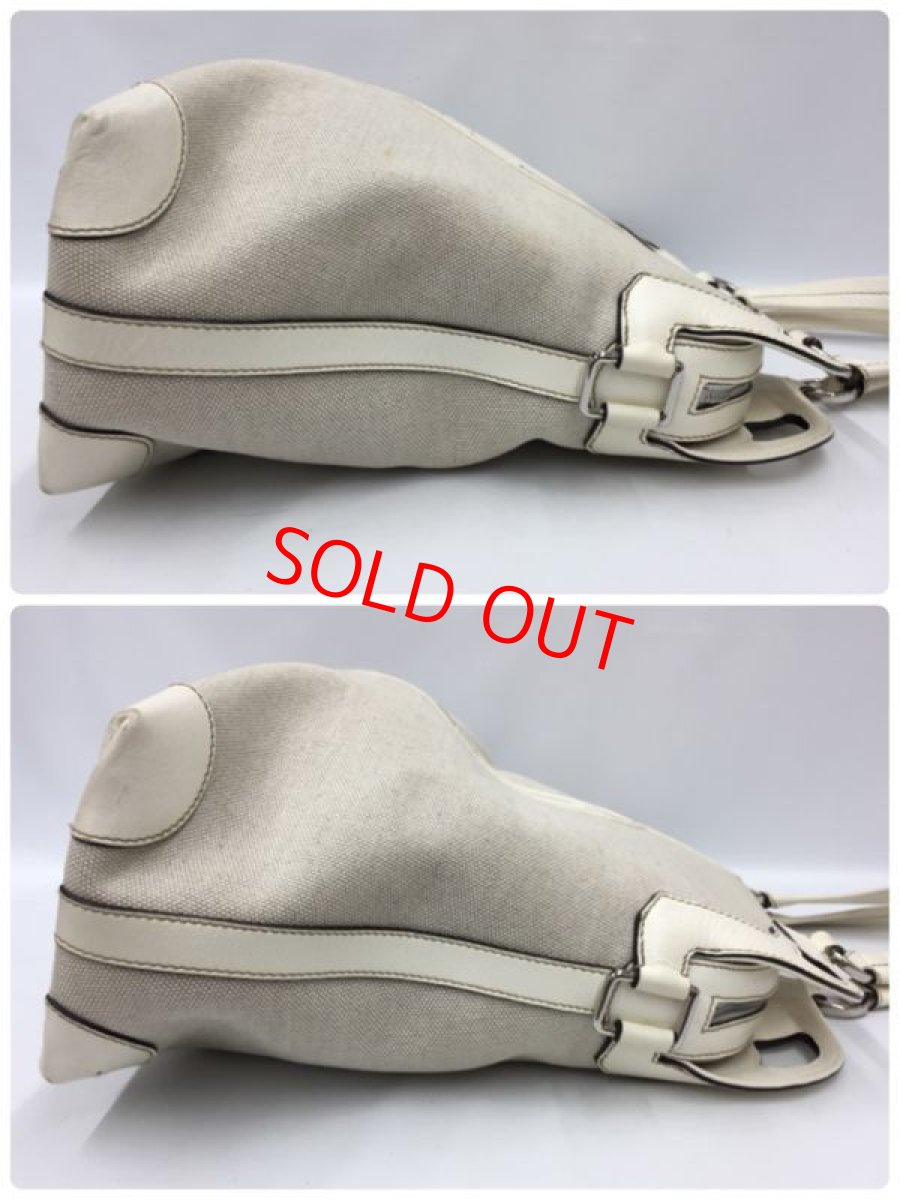 Photo6: Auth Cartier Cotton Canvas White Tote Hand bag A rank 1C230070n" (6)