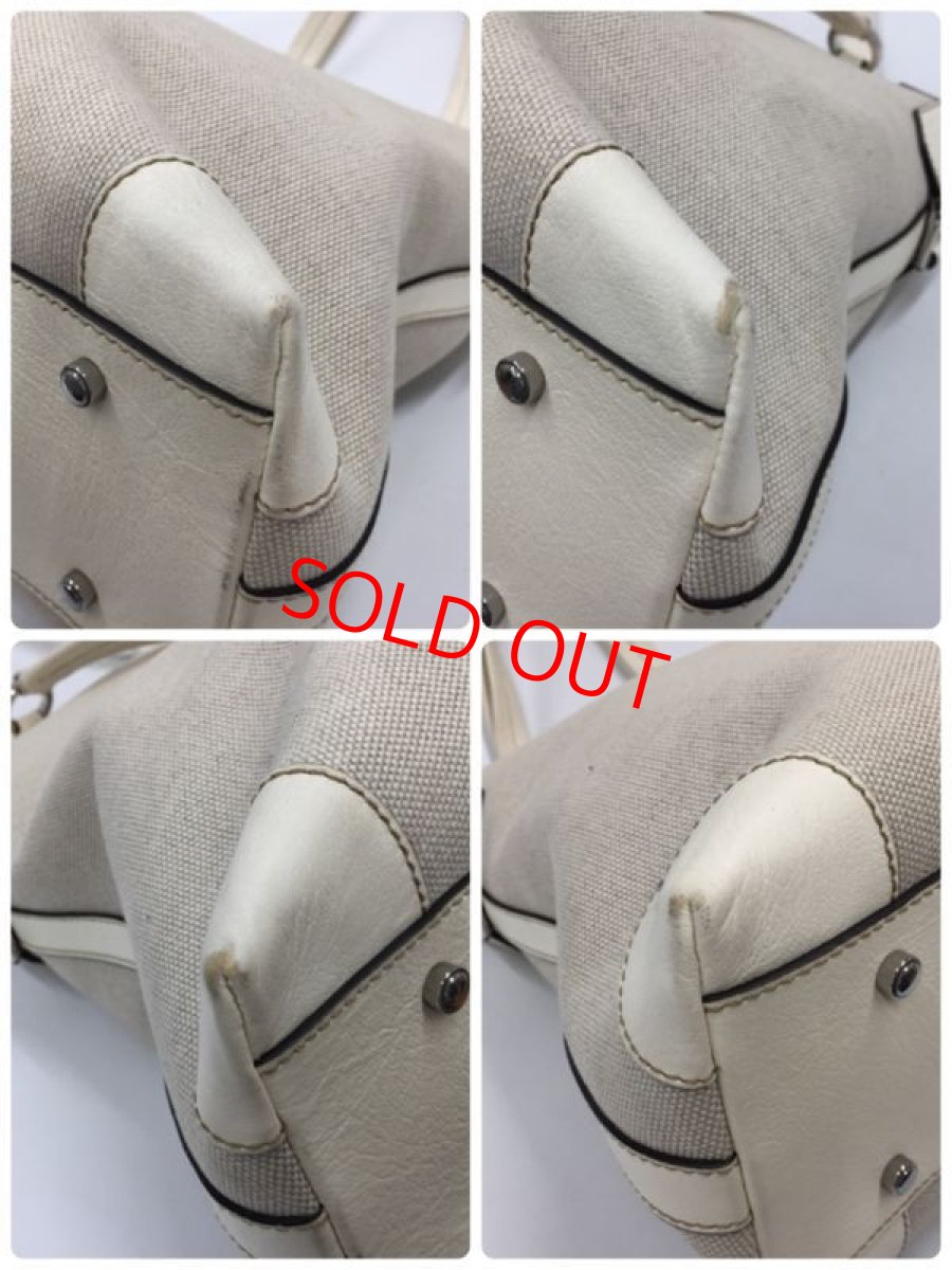Photo7: Auth Cartier Cotton Canvas White Tote Hand bag A rank 1C230070n" (7)