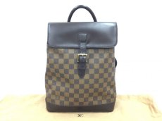 Photo1: Auth Louis Vuitton Damier Ebene Soho Backpack Shoulder bag A rank 1C310060n" (1)